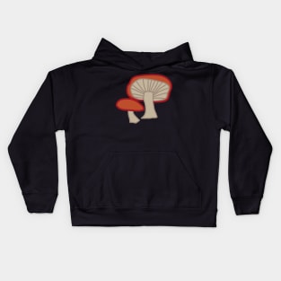 Red Mushroom Cottagecore Kids Hoodie